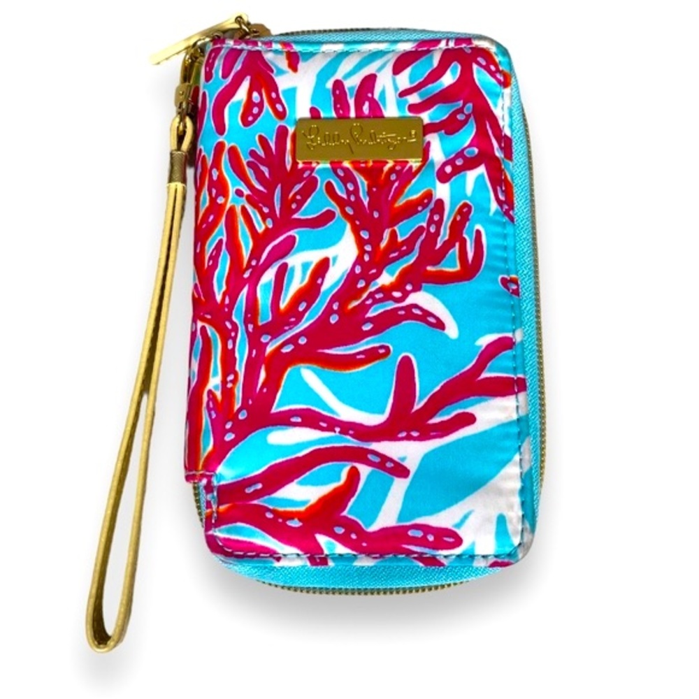 Lilly Pulitzer Wristlet Wallet Tiki Palm Design